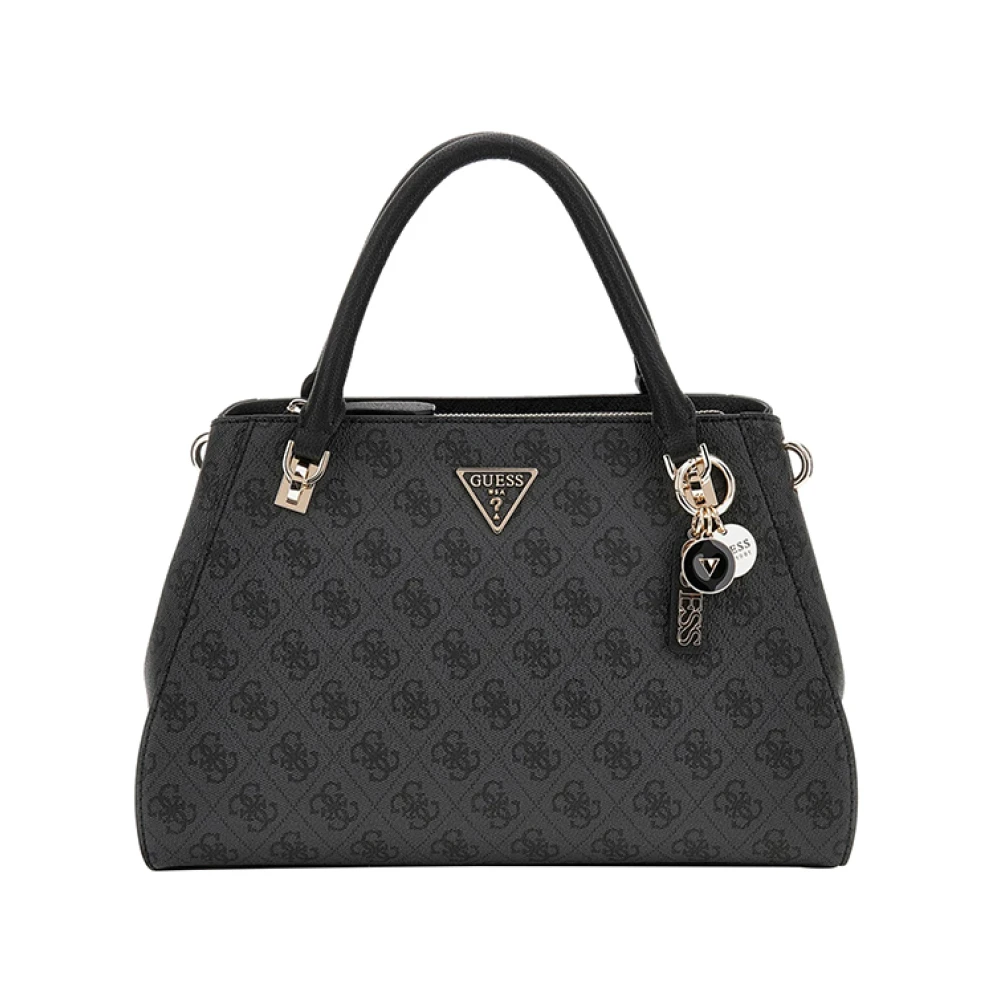 Guess Elegante zwarte handtas met gouden details Gray Dames