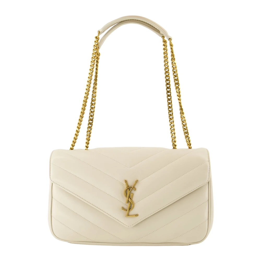 Saint Laurent Women's White Shoulder Bags, One Size, Loulou Medium
