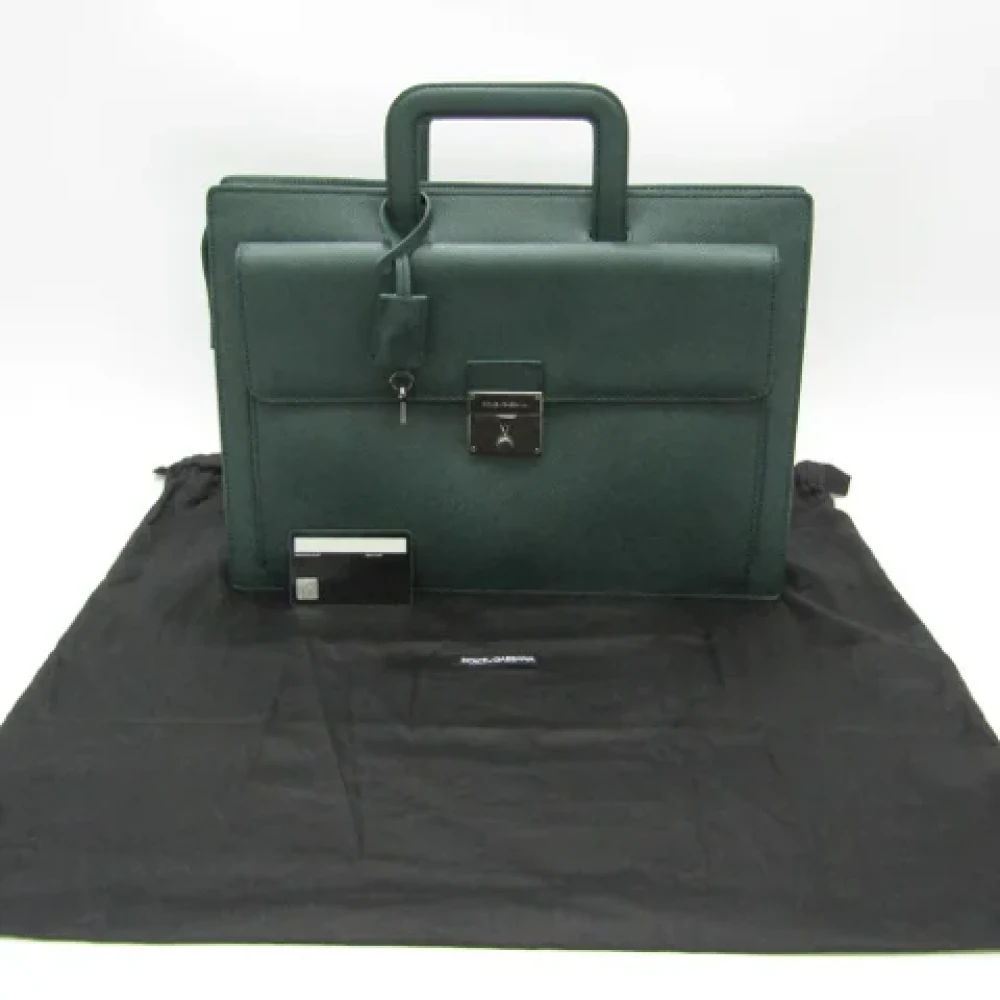 Dolce & Gabbana Pre-owned Leather handbags Green Heren