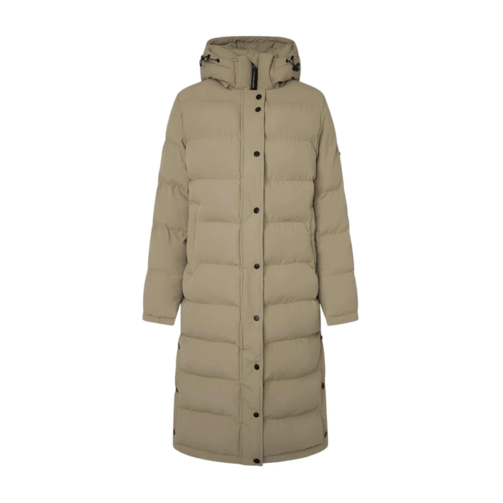 Pepe Jeans Gerecyclede Pufferjas met capuchon Beige Dames