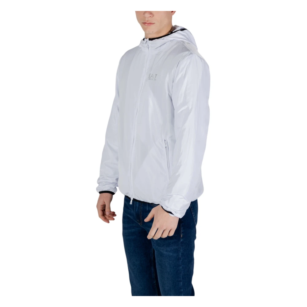 Emporio Armani EA7 Lente Zomer Heren Polyester Jassen Collectie White Heren