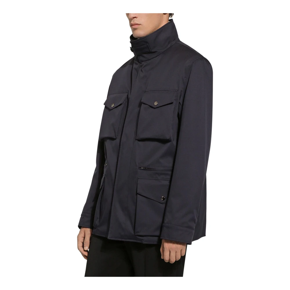 Dolce & Gabbana Technische Safari Jas Blue Heren