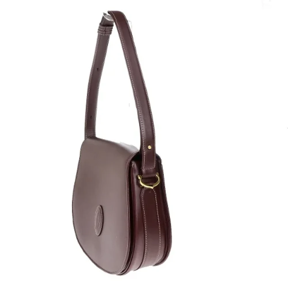 Cartier Vintage Pre-owned Leather shoulder-bags Brown Dames