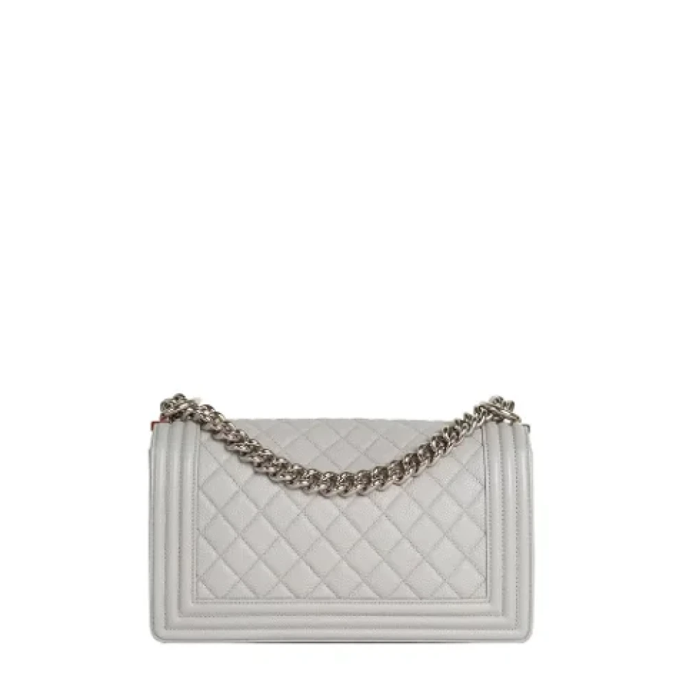 Chanel Vintage Pre-owned Leather chanel-bags Gray Dames
