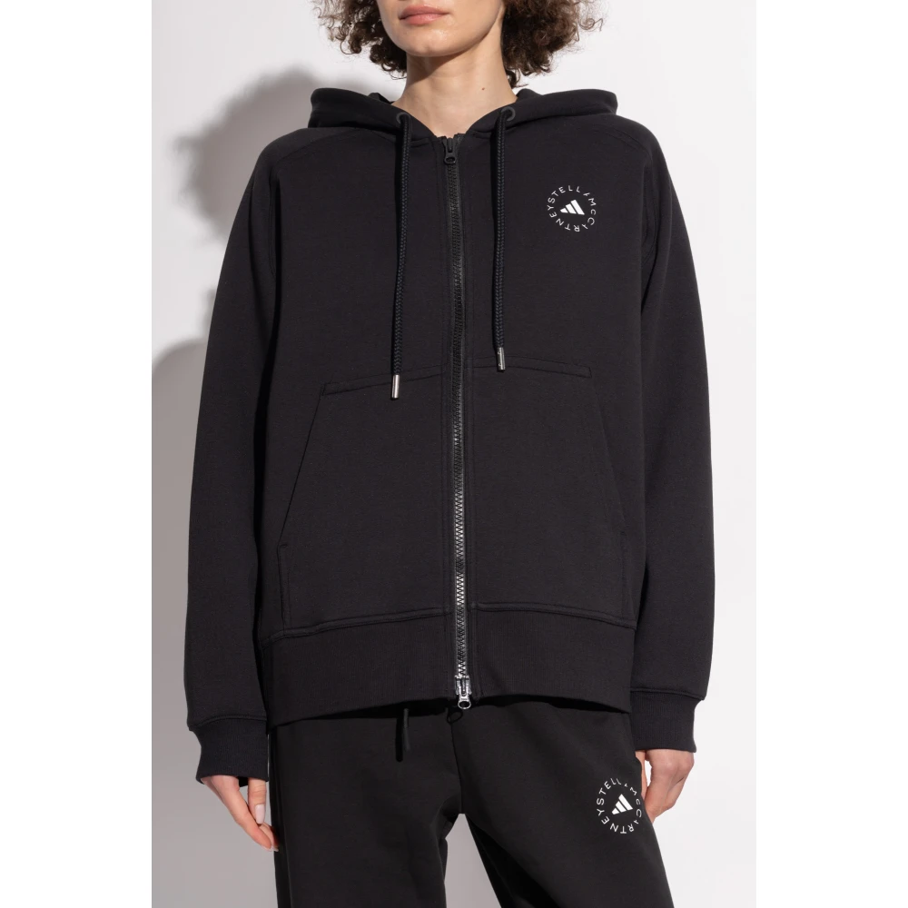 adidas by stella mccartney Trainingsjack met logo Black Dames