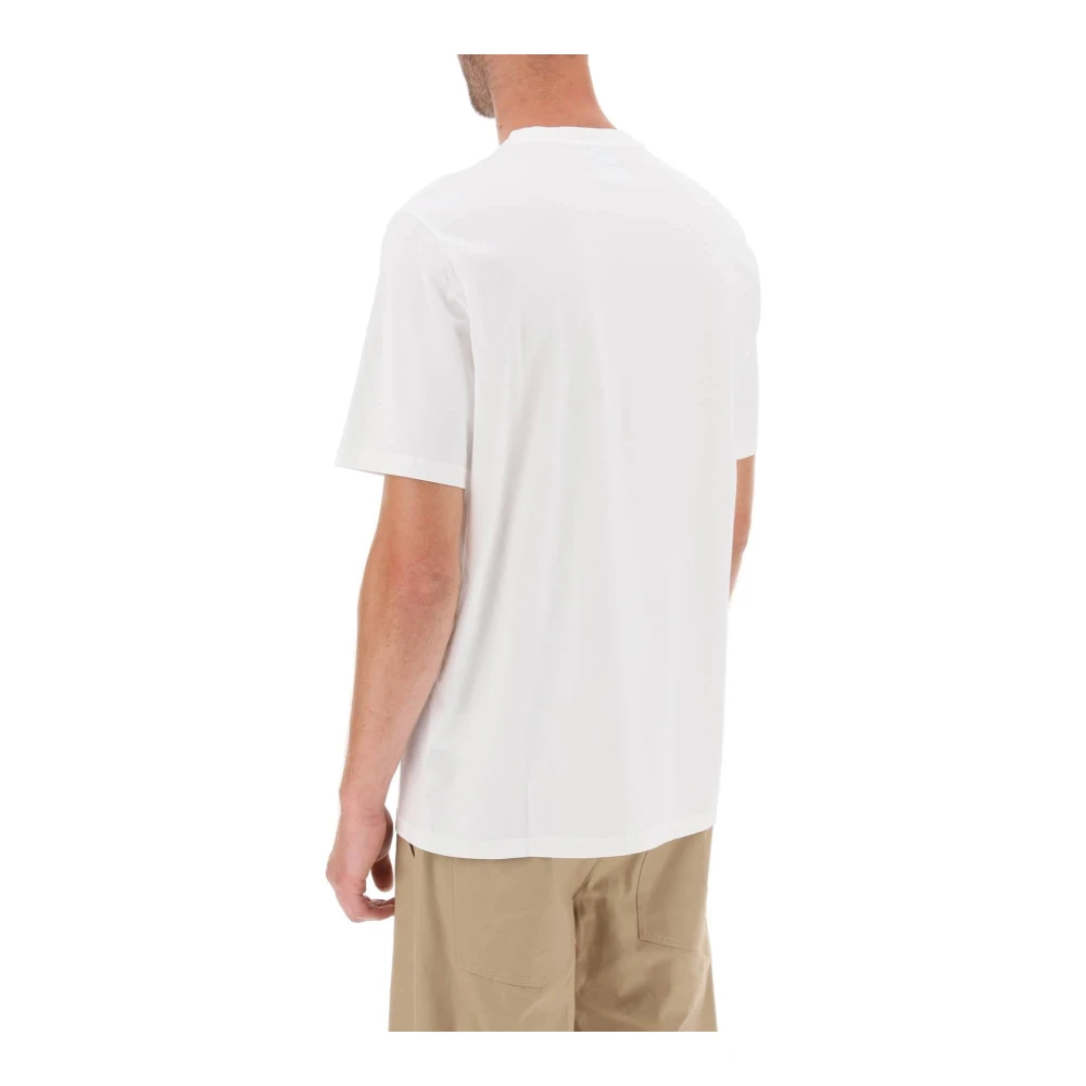 Autry Iconisch Katoenen T-Shirt met Logo Label White Heren