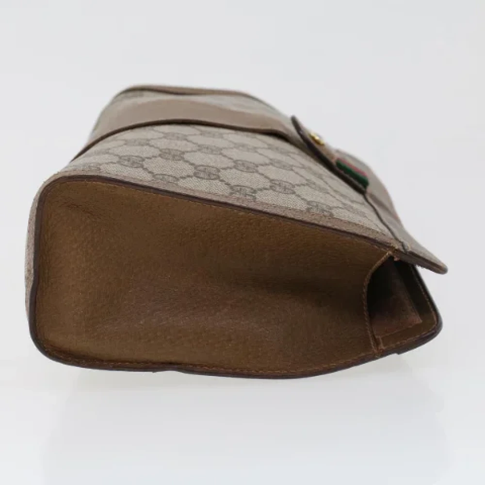 Gucci Vintage Pre-owned Canvas clutches Beige Dames