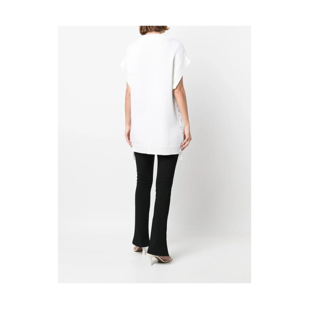 Charlott V-neck Knitwear White Dames