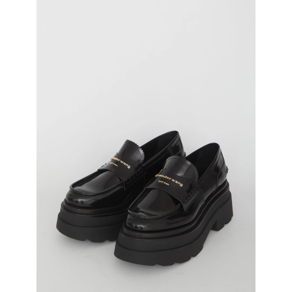 alexander wang Zwarte Loafer Schoenen met Chunky Platform Black Dames