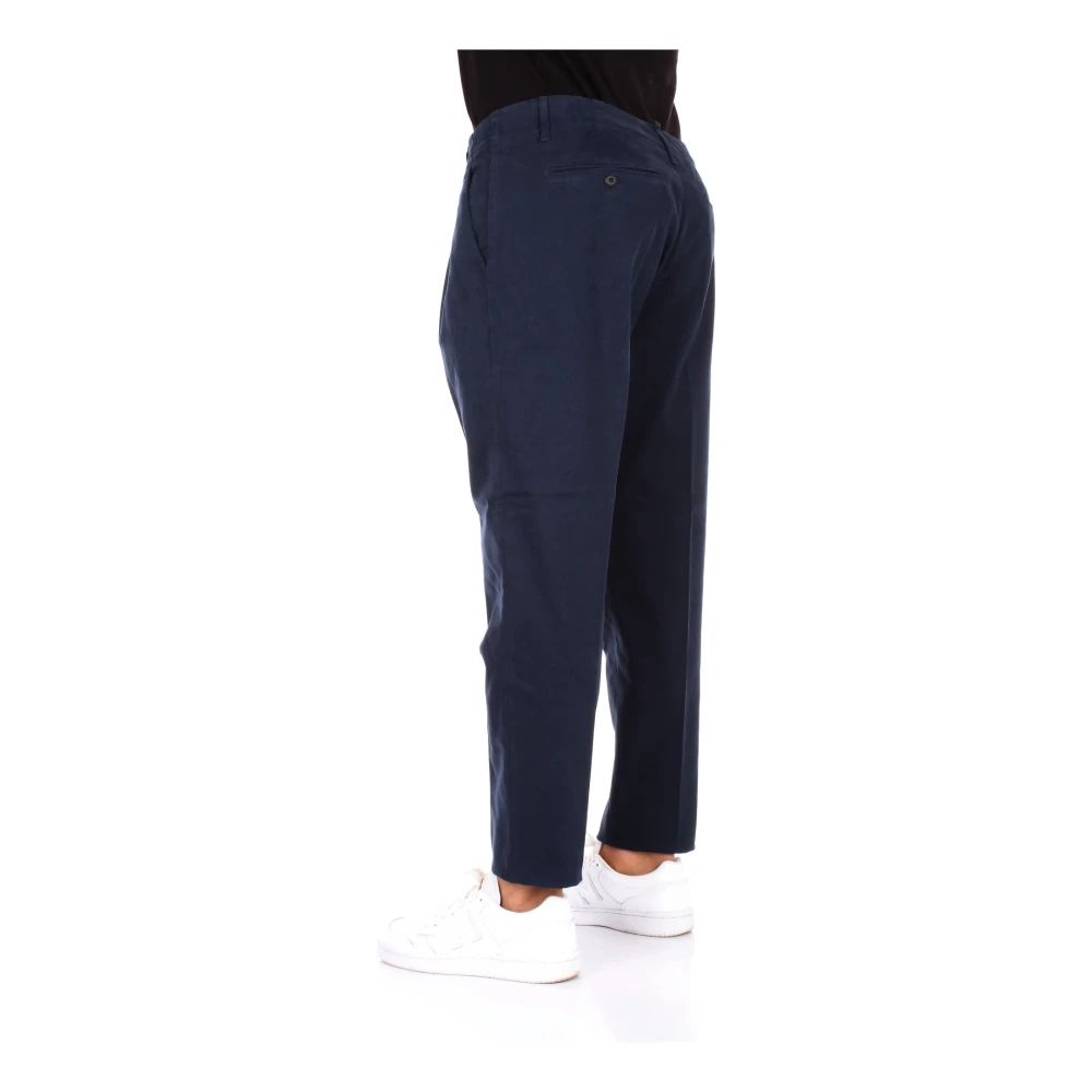 Dondup Blauwe Broek met Ritssluiting en Knoopsluiting Blue Heren