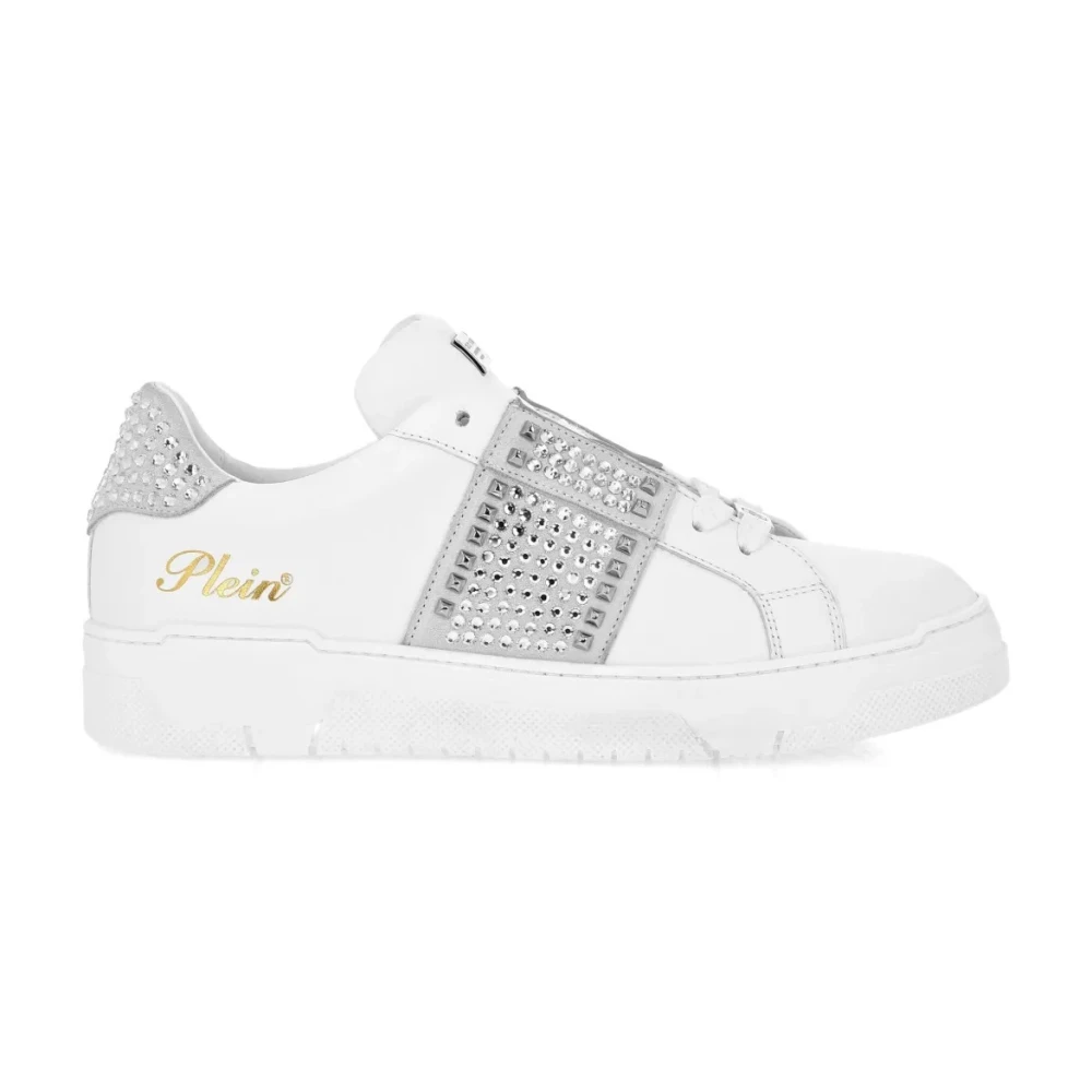 Philipp Plein Low Top Sneakers Strass Studs Dames Schoenen Wit