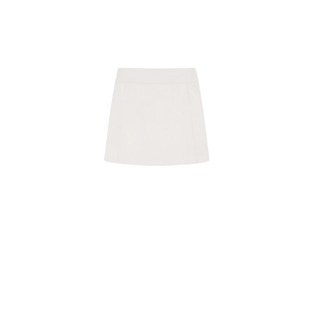Max Mara Minimalistische Wollen Minirok Beige Dames
