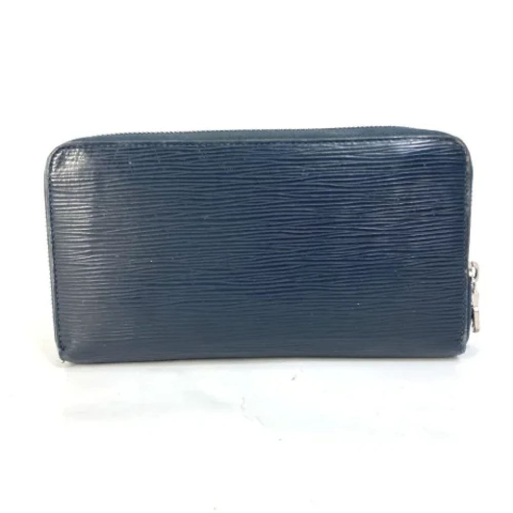Louis Vuitton Vintage Pre-owned Leather wallets Blue Heren