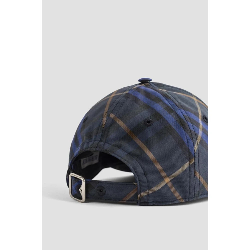 Burberry Navy Blue Check Pet Blue Heren
