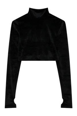 Velvet Choker Långärmad Topp
