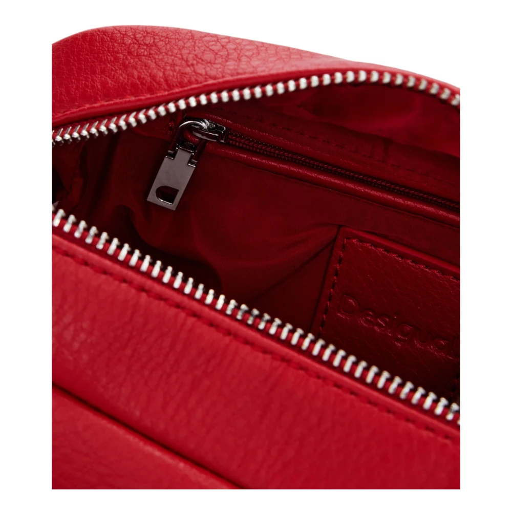 Desigual Half Logo Fw24 Dames Tas Red Dames