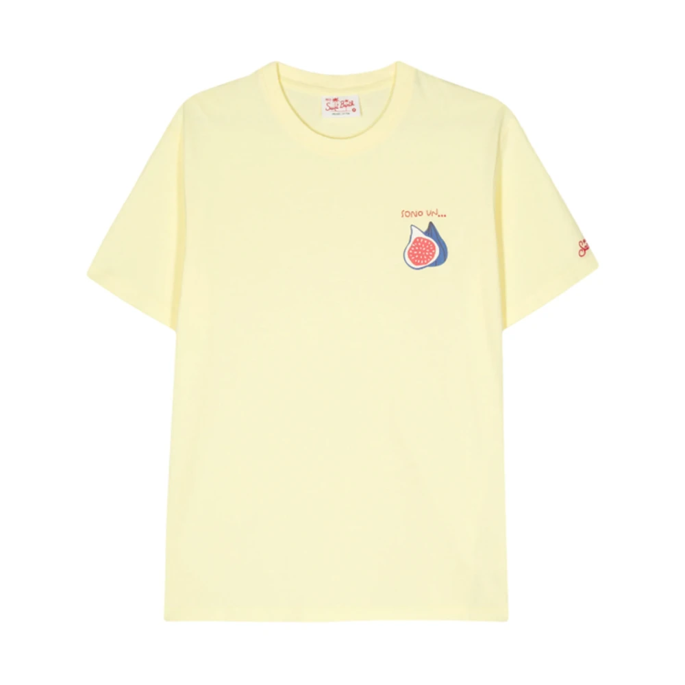 MC2 Saint Barth Gestreept T-shirt voor Mannen Yellow Heren