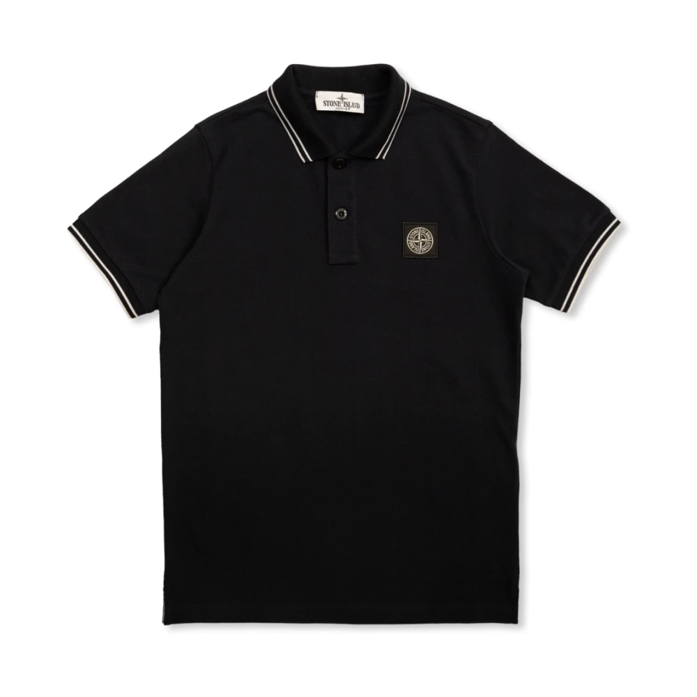 Stone Island Polo med logotyp Blue, Unisex