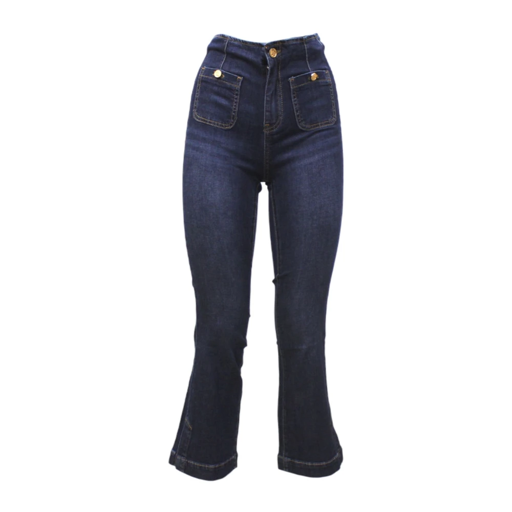 Gaudi Stijlvolle Cropped Jeans voor Vrouwen Blue Dames