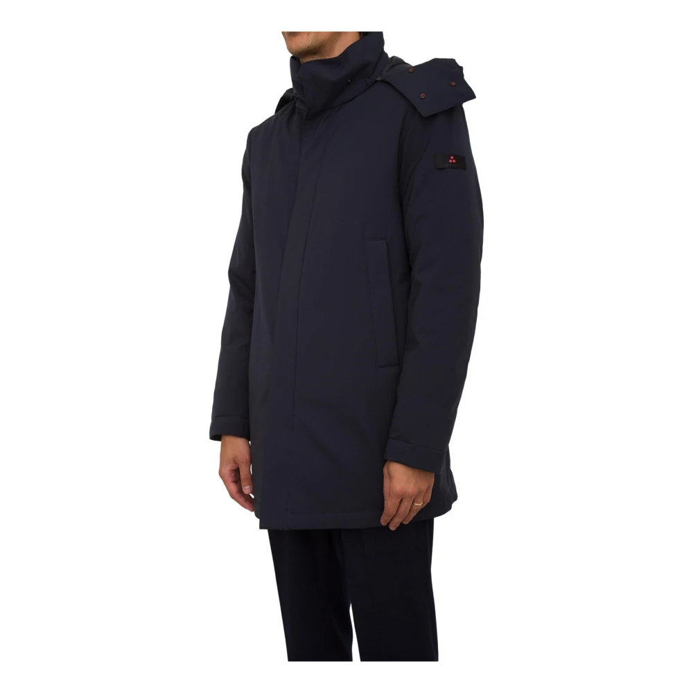 Peuterey Blauwe Parka Trench Jas Blue Heren