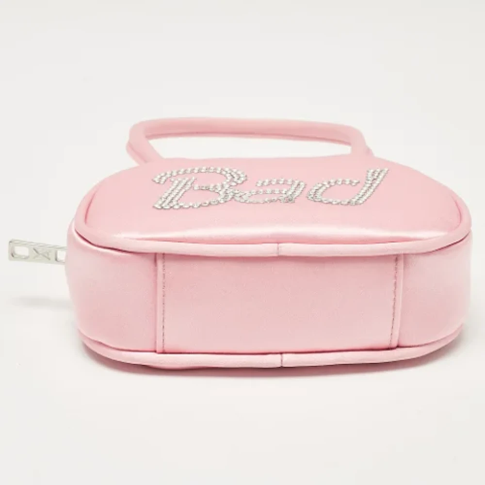 Amina Muaddi Pre-owned Satin handbags Pink Dames