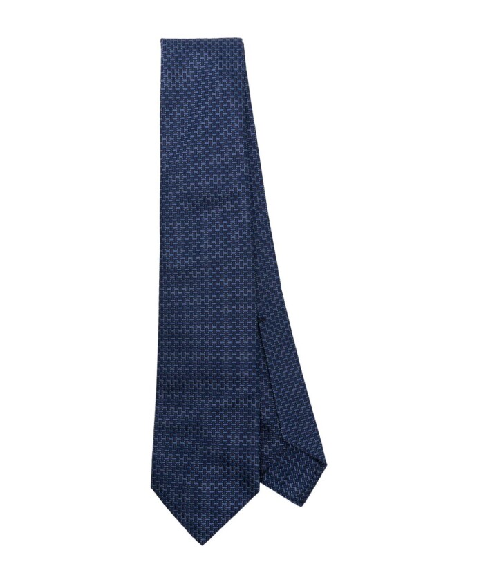 cravate-en-soie-bleue-a-motif-jacquard-pointe-de-diamant