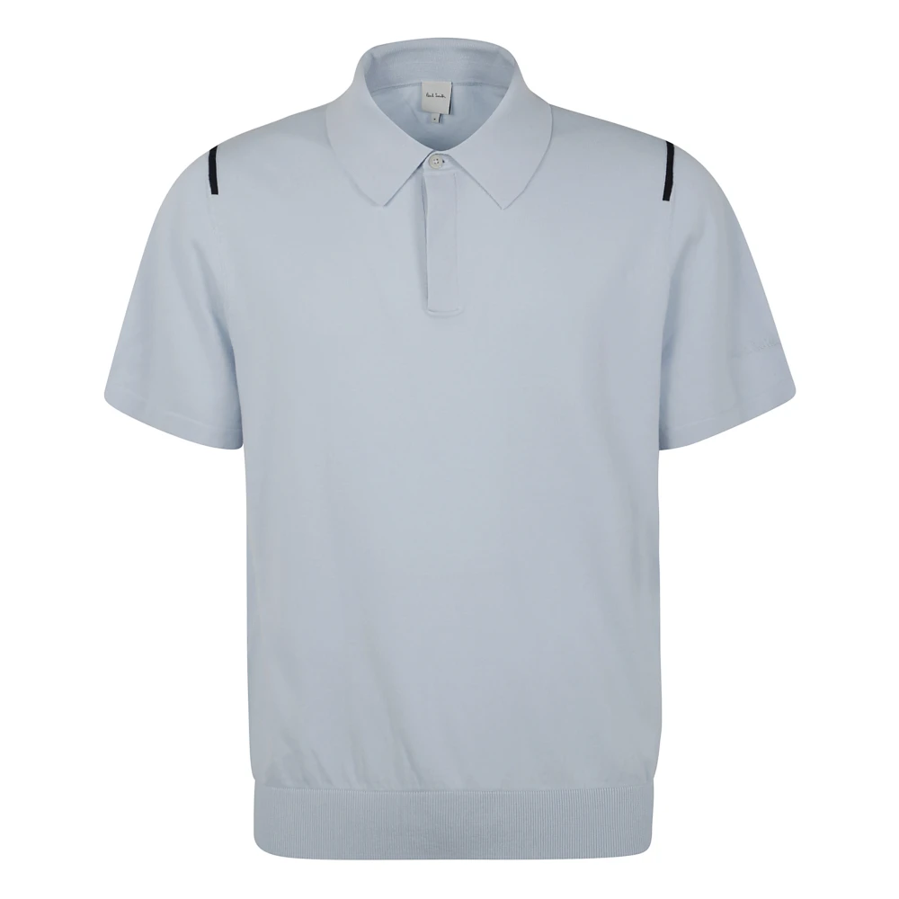 PS By Paul Smith Korte Mouw Polo Sweater Blue Heren