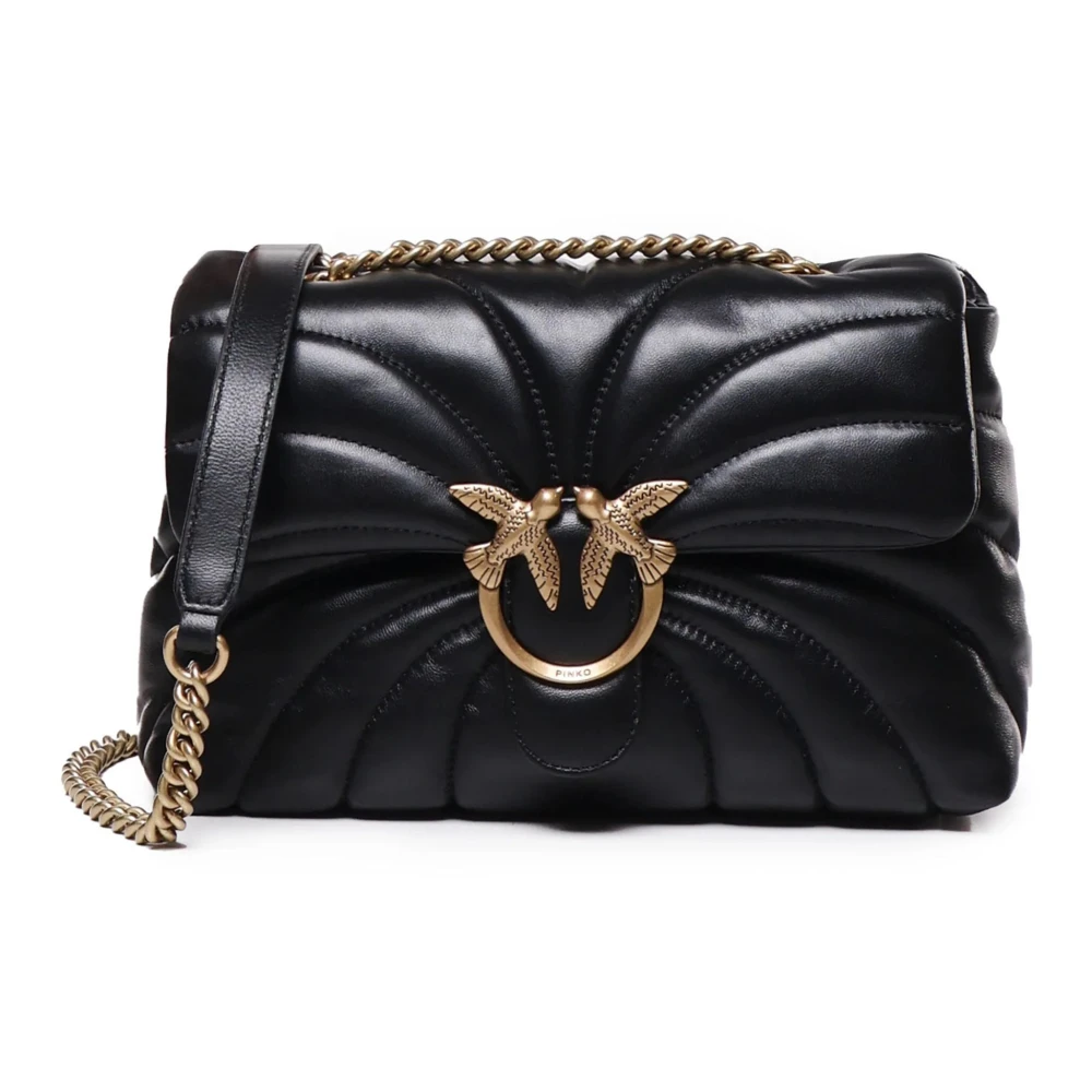 Pinko Butterfly Quilt Love Puff Tas Black Dames