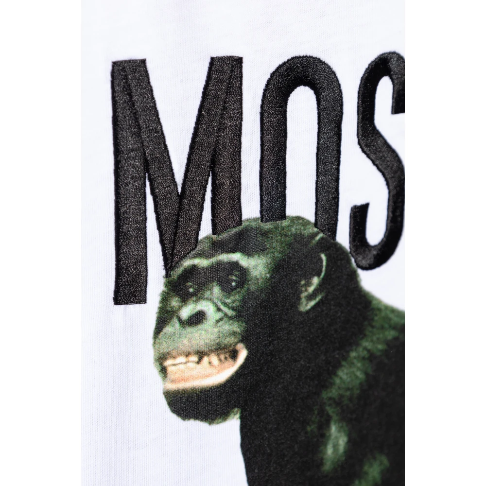 Moschino T-shirt met logo White Heren