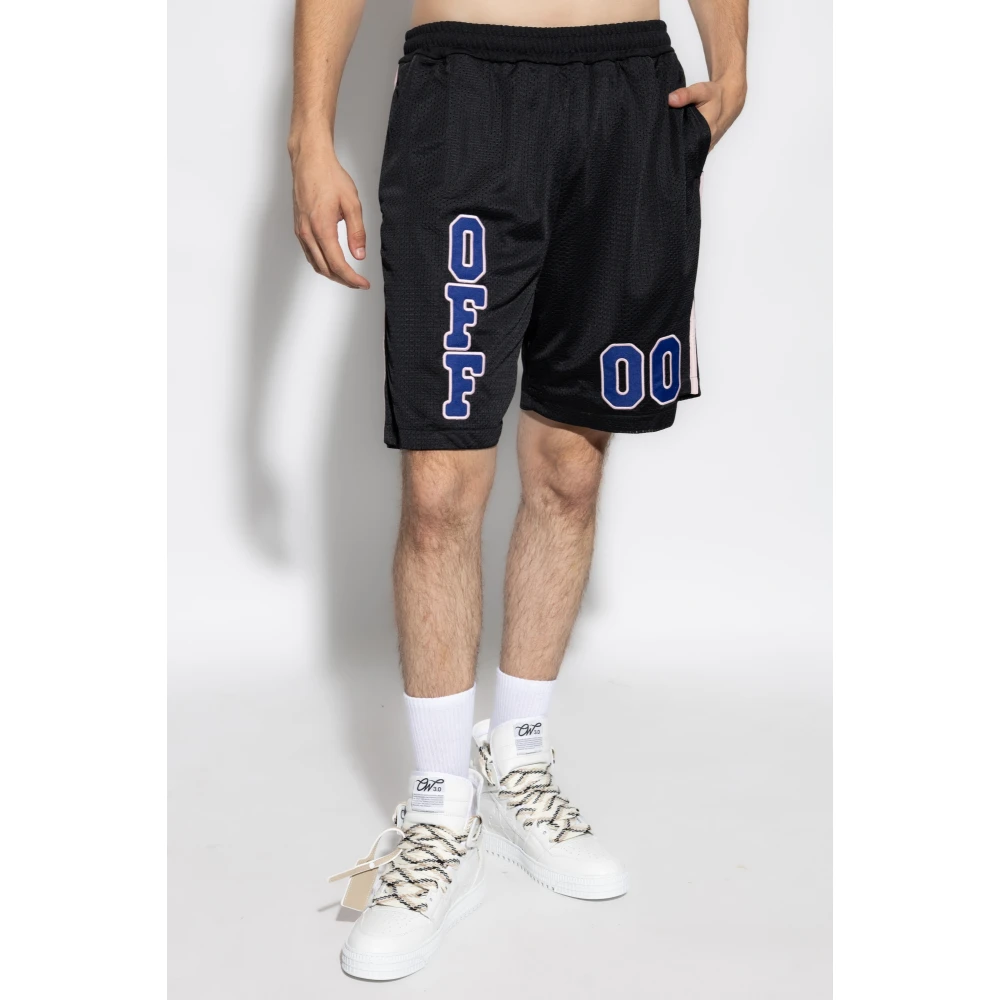 Off White Logo shorts Black Heren