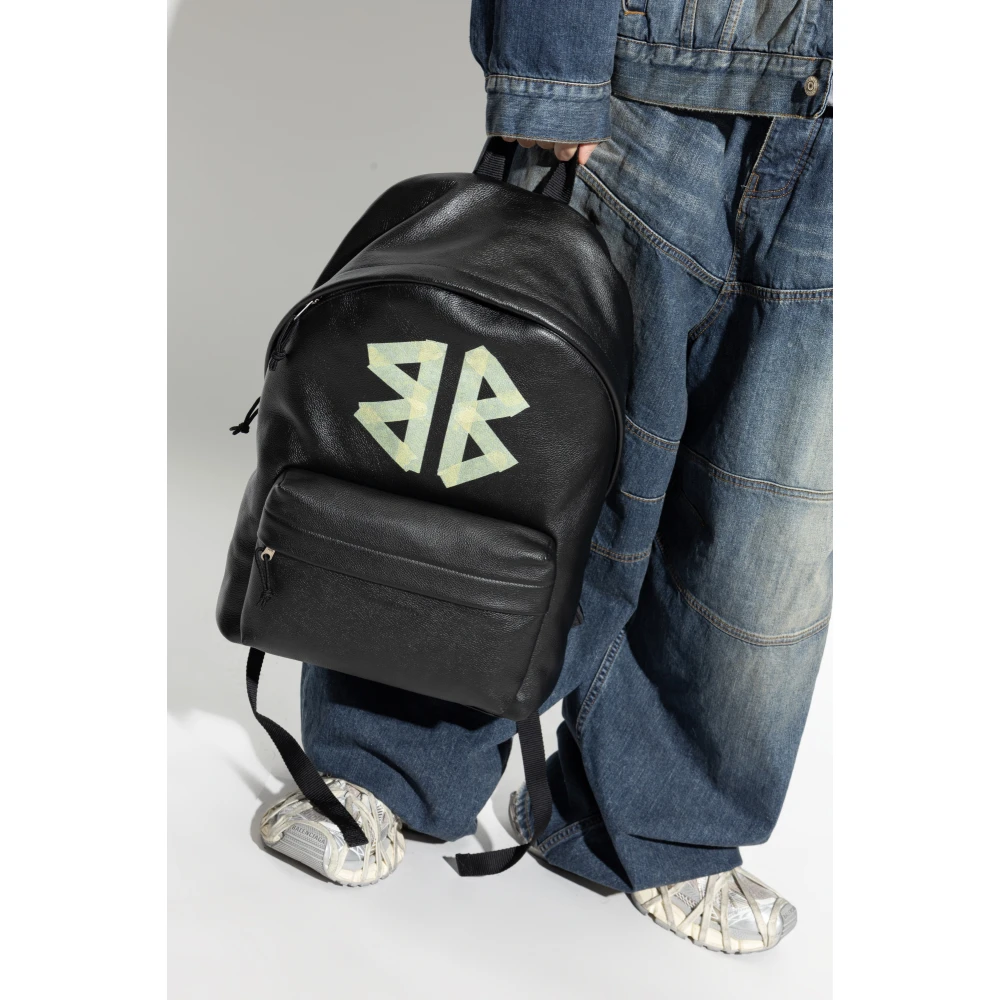 Balenciaga Leren rugzak Black Heren