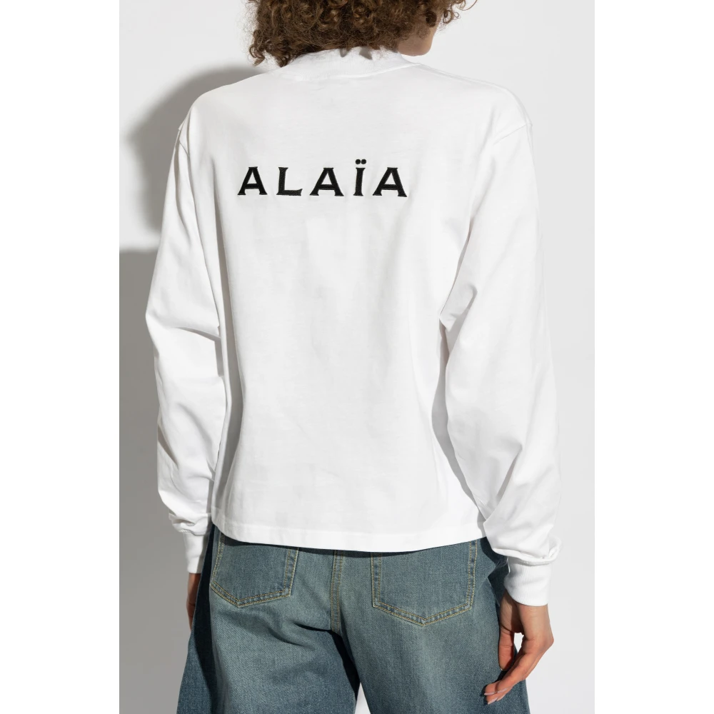 Alaïa Lange mouwen T-shirt White Dames