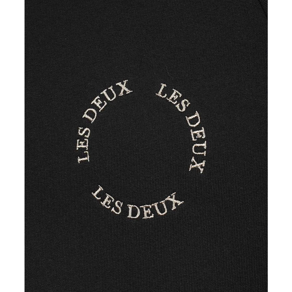 Les Deux Katoenen Crew-Neck Sweatshirt Black Heren