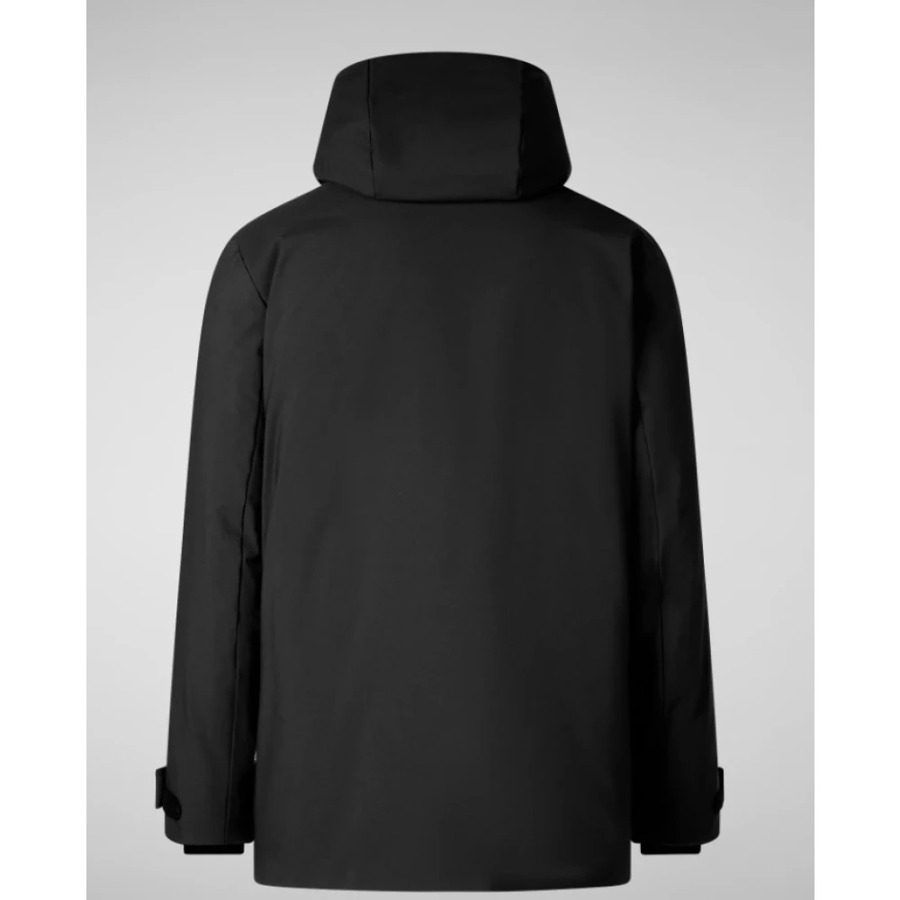 Save The Duck Zwarte Afneembare Voorkant Jas Black Heren