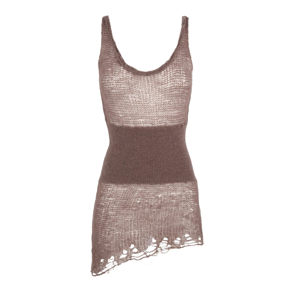 Cortana Onye top in alpaca zijde en kasjmier taupe Pink Dames