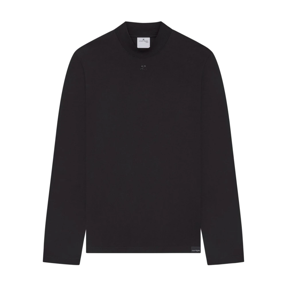 Courrèges Zwarte Katoenen Longsleeve T-shirt Black Heren
