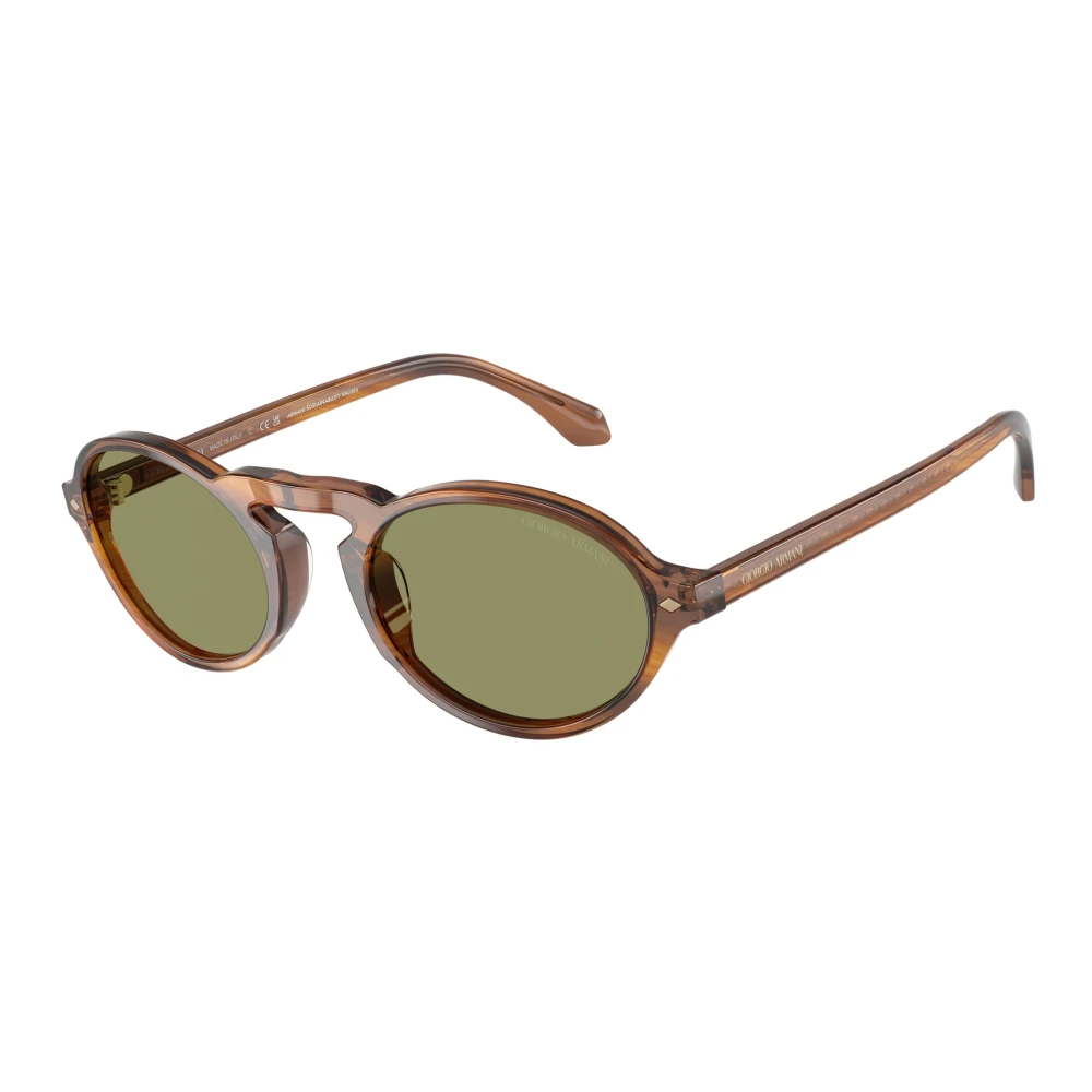 Giorgio Armani Man Sunglass AR8219U - Frame color: Striped Honey, Lens color: Green - Image 3