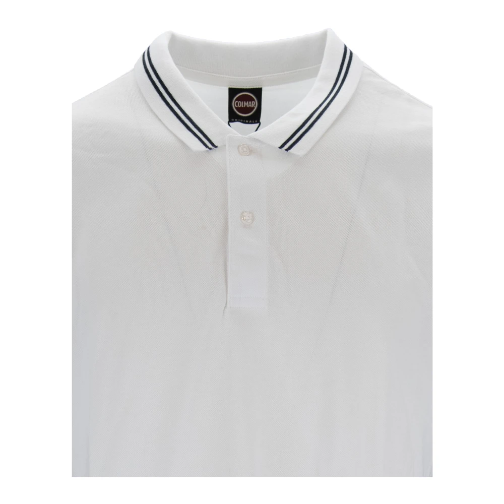 Colmar Heren Button Polo Shirt White Heren