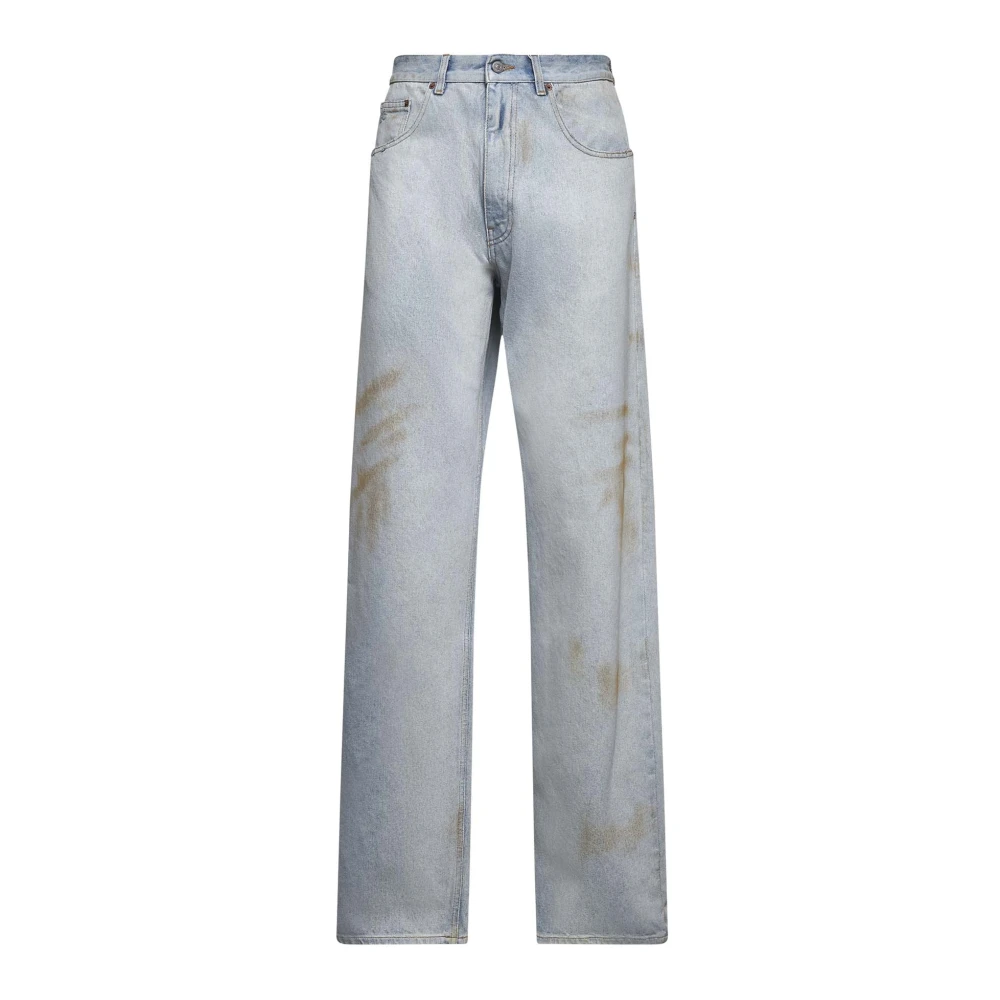 MM6 Maison Margiela Lichtblauwe distressed denim jeans Blue Heren