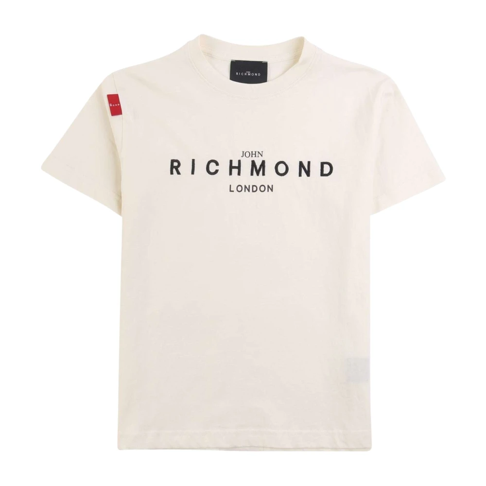 John Richmond Kontrastlogga T-shirt för barn White, Pojke