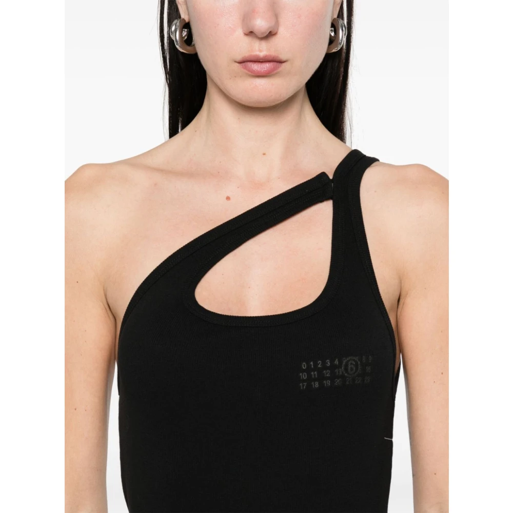 MM6 Maison Margiela Midi Jurk Black Dames