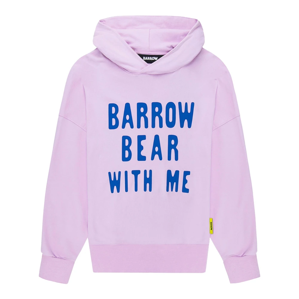 Barrow Oversized hoodie met letterprint Purple Unisex
