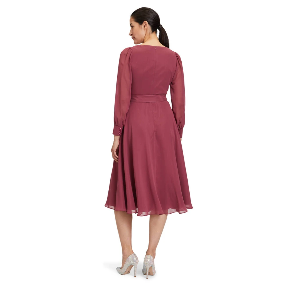 Vera Mont Korte Mouw Jurk Red Dames