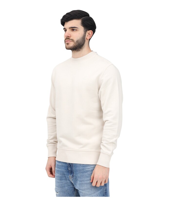 sweatshirt-col-rond-beige-design-minimaliste