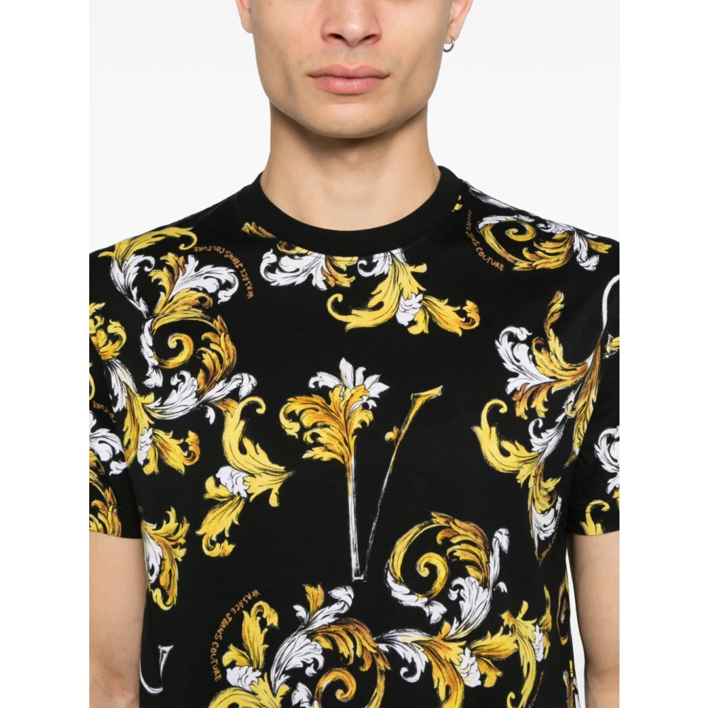 Versace Jeans Couture Zwarte T-shirts en Polo's Multicolor Heren