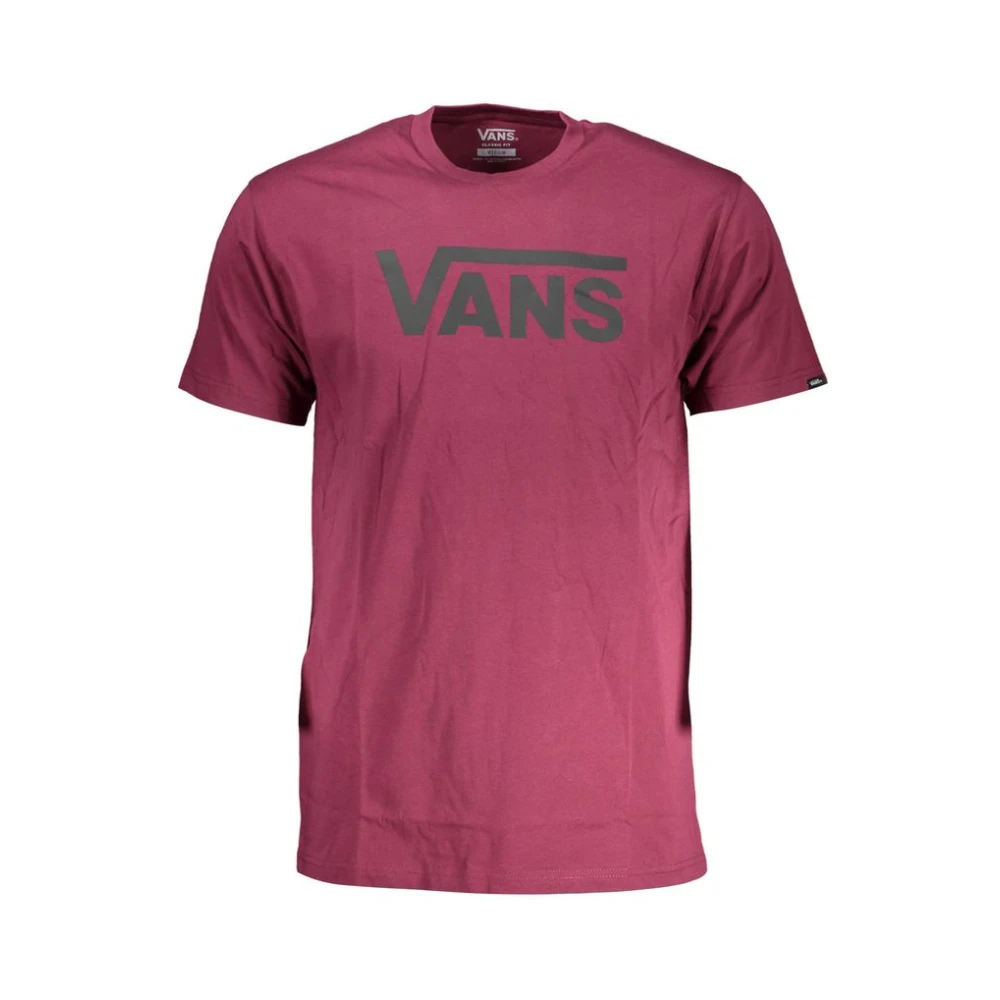 Vans Men's Purple Cotton Logo Tee
