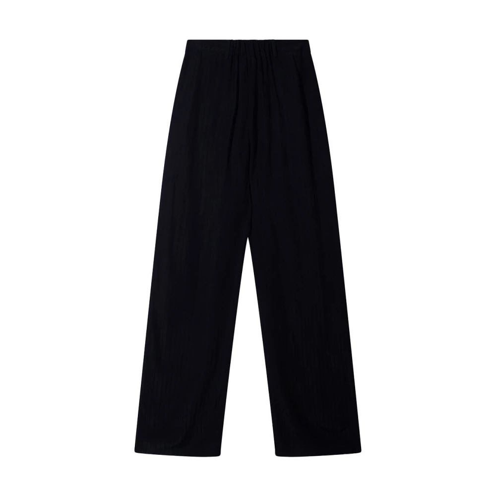 Alix The Label Gestreepte Wijde Broek Black Dames