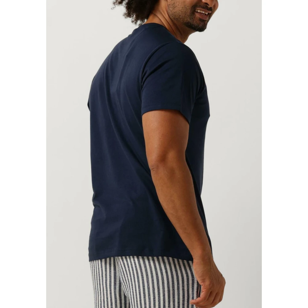Selected Homme Heren Polo & T-shirt met Print Blue Heren