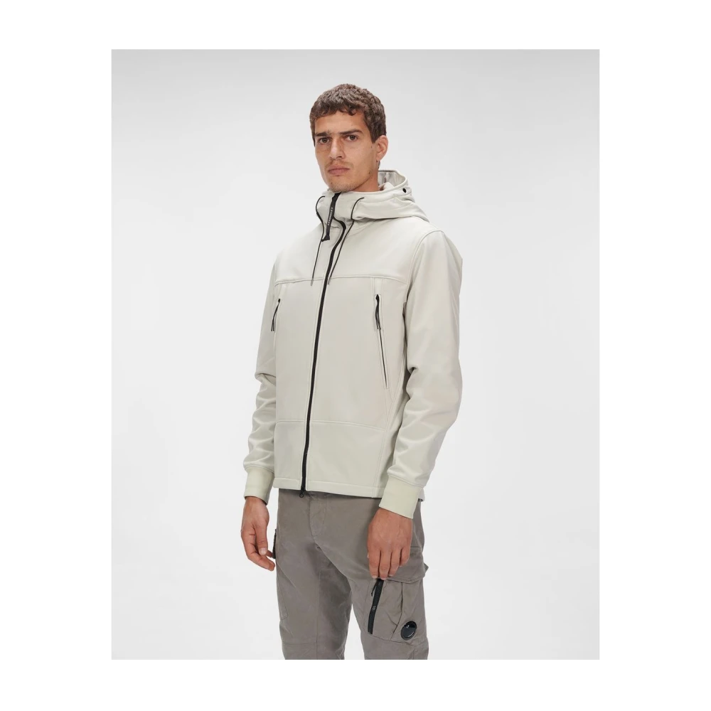 C.P. Company Zachte Schaal Parelwitte Hoodie White Heren