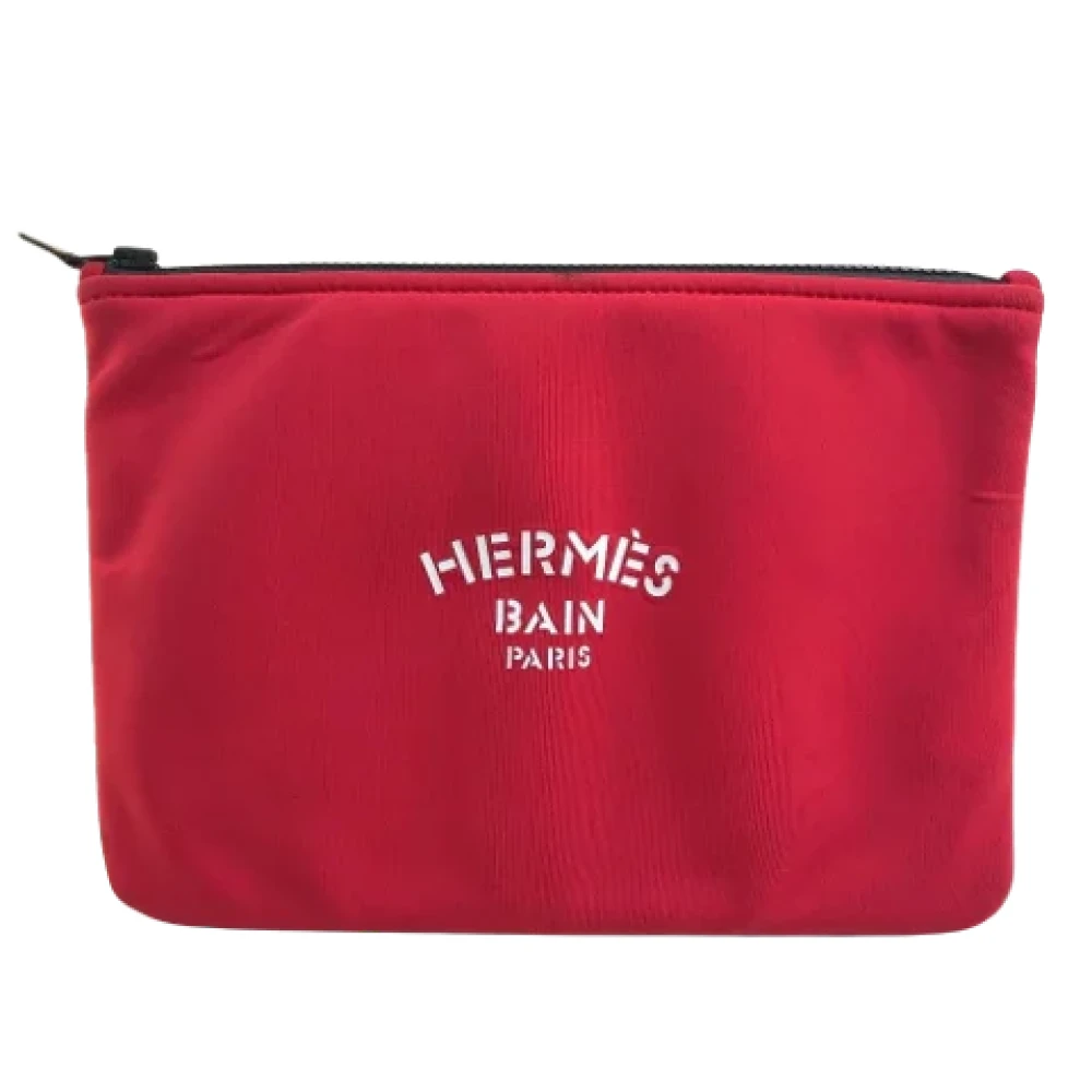 Hermès Vintage Pre-owned Fabric pouches Red Dames